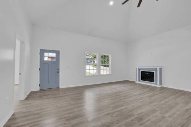 Modern apartmanın içinde. 3d oluşturma