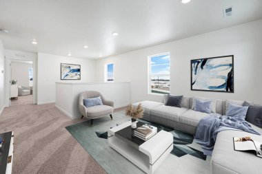 Oturma odasının 3 boyutlu canlandırması 