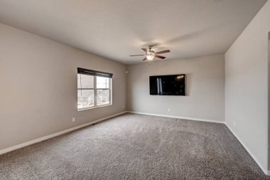 Yeni boş odanın içi. 3d oluşturma