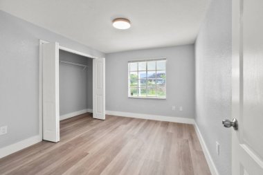 Boş oda iç tasarımı. 3d oluşturma 