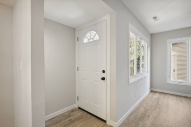 Boş oda iç tasarımı. 3d oluşturma 