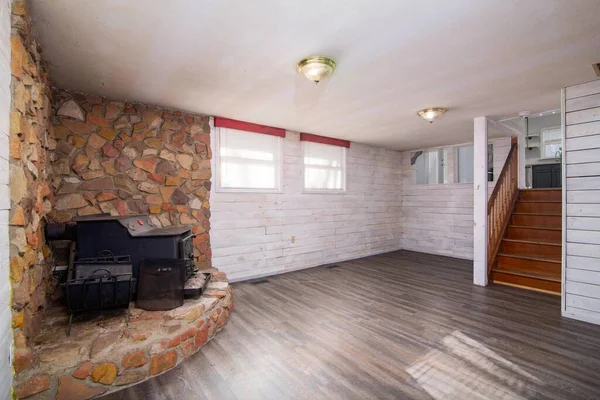 stock image interior of a house basement, 3d rendering design