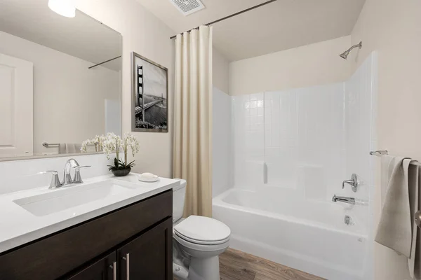 近代的な浴室のインテリア 3Dレンダリング — ストック写真
