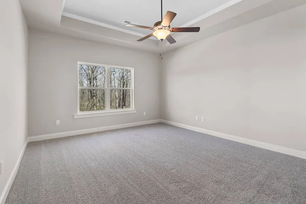 Leere Wohnzimmereinrichtung Mit Teppich Auf Dem Boden Darstellung — Stockfoto