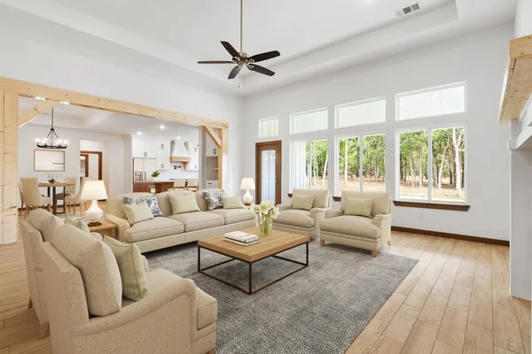 stock image 3d rendering of living room interior 