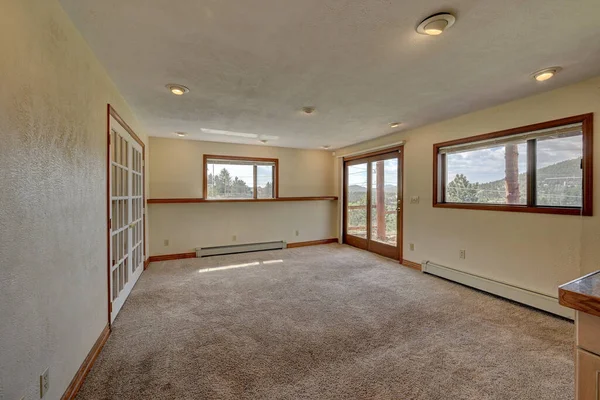 stock image Empty room interior design with carpet on floor. 3d rendering 