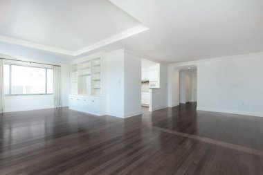 Modern apartmanın içinde. 3d oluşturma