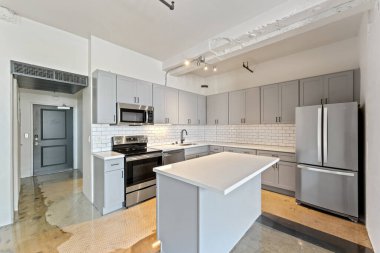 Modern mutfak iç tasarımı, 3D resimleme