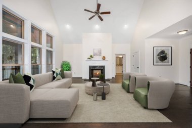 Modern bir oturma odası.