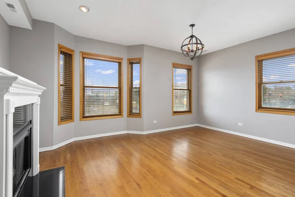 Empty Living Room Interior Rendering — Stock Photo, Image