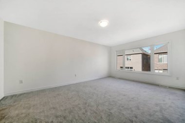 Beyaz duvarları olan boş bir oda. 3d oluşturma  