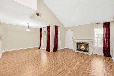 Modern dairede boş bir oda. 3d oluşturma 