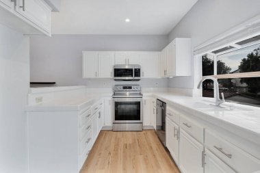 Modern mutfağın iç görünümü, 3D görüntüleme