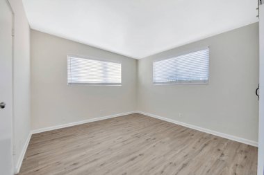 Yeni evdeki boş modern daire. 3d oluşturma
