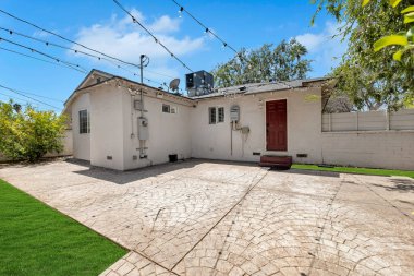 Şehirdeki eski ev, 3D görüntüleme.