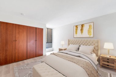 Otelin güzel, modern iç tasarımı, 3 boyutlu.