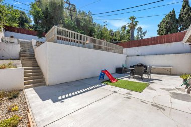 Büyük bir binanın inşaat alanı. 3d oluşturma