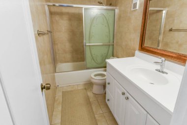 Modern bir tuvaletin içinde. 3d oluşturma 