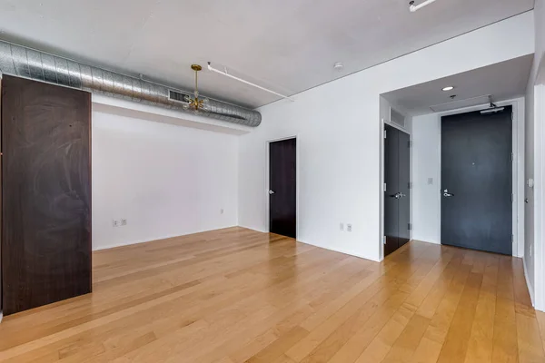 Interior Uma Moderna Sala Vazia Com Paredes Brancas Renderização — Fotografia de Stock