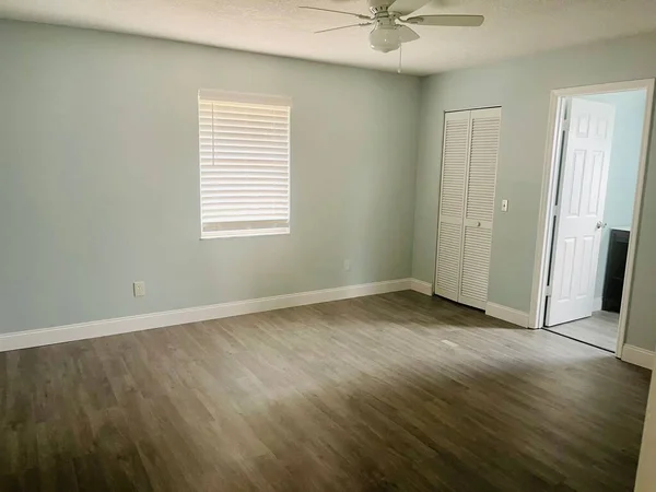 Empty Room Wooden Floor Rendering — Stock Photo, Image