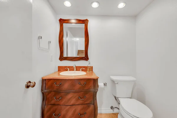 现代化浴室的内部 3D渲染 — 图库照片