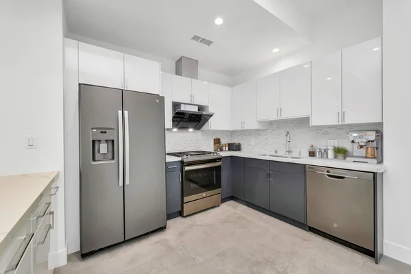 Moderne Keuken Interieur Modern Appartement Kamer Destructie — Stockfoto