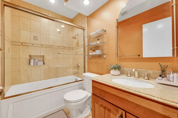 Interior Uma Casa Banho Moderna Renderização — Fotografia de Stock