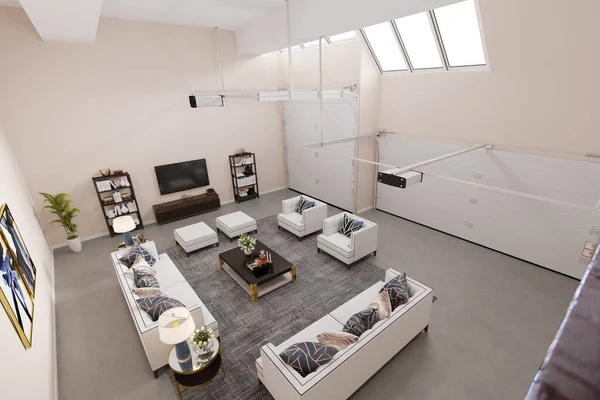 Interiören Modern Lägenhet Konvertering — Stockfoto