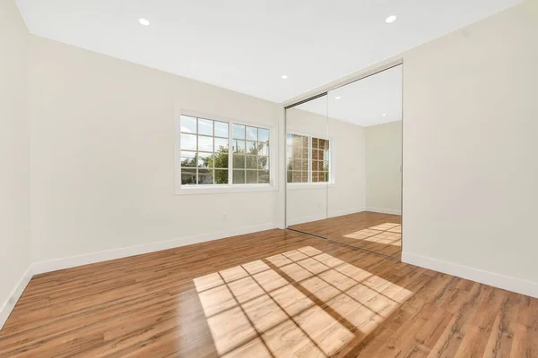 Interior Empty Apartment Wooden Floor Parquet Rendering — Stock Photo, Image