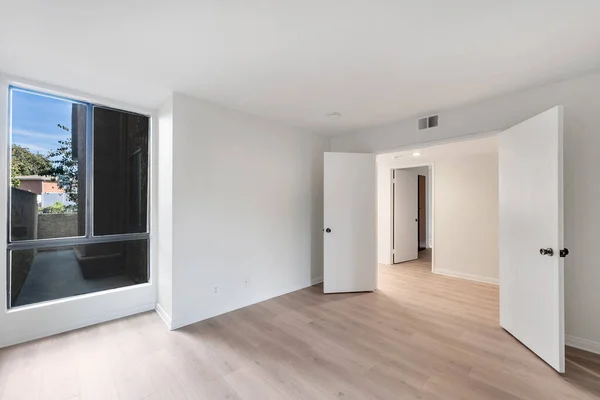 Interior Novo Apartamento Com Quarto Vazio Renderização — Fotografia de Stock