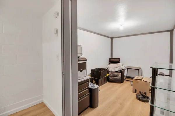 Interior Apartamento Moderno Com Paredes Brancas — Fotografia de Stock