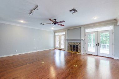 Boş oda iç tasarımı. 3d oluşturma