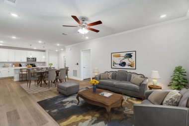 Oturma odasının iç tasarımı, 3D görüntüleme 