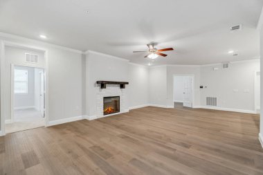 şömineli modern evin güzel iç tasarımı