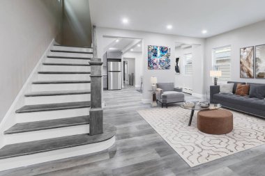 Modern oturma odası iç tasarım. illüstrasyon