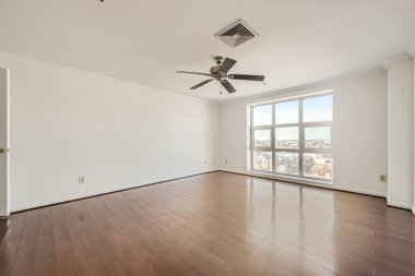 Boş oda iç tasarımı. 3d oluşturma