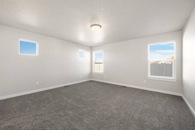 Boş oda iç tasarımı. 3d oluşturma