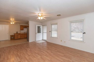 Boş oda iç tasarımı. 3d oluşturma