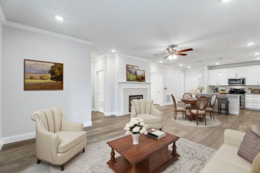 Oturma odasının iç tasarımı, 3D görüntüleme 