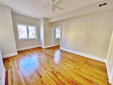 Boş oda iç tasarımı. 3d oluşturma