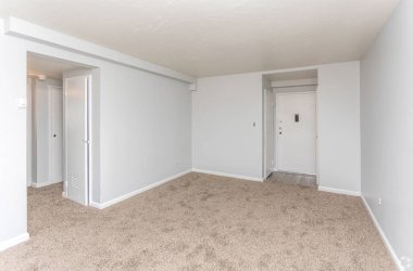 Boş oda iç tasarımı. 3d oluşturma