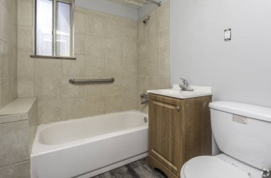 Banyo iç tasarımı. 3d oluşturma