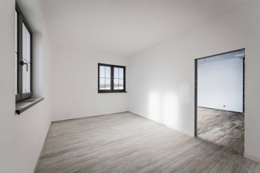 Boş oda iç tasarımı. 3d oluşturma