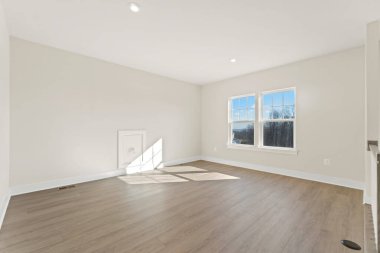 Boş oda iç tasarımı. 3d oluşturma