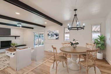 Oturma odasının iç tasarımı, 3D görüntüleme 