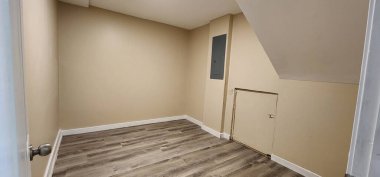 Boş oda iç tasarımı. 3d oluşturma