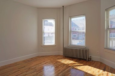 Boş oda iç tasarımı. 3d oluşturma