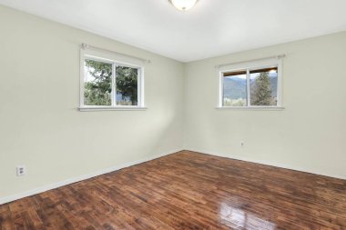 Boş oda iç tasarımı. 3d oluşturma