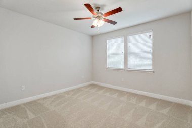 Modern yatak odası tasarımı. Boş oda. 3d oluşturma