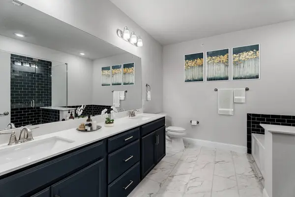 modern bathroom interior design, 3d rendering